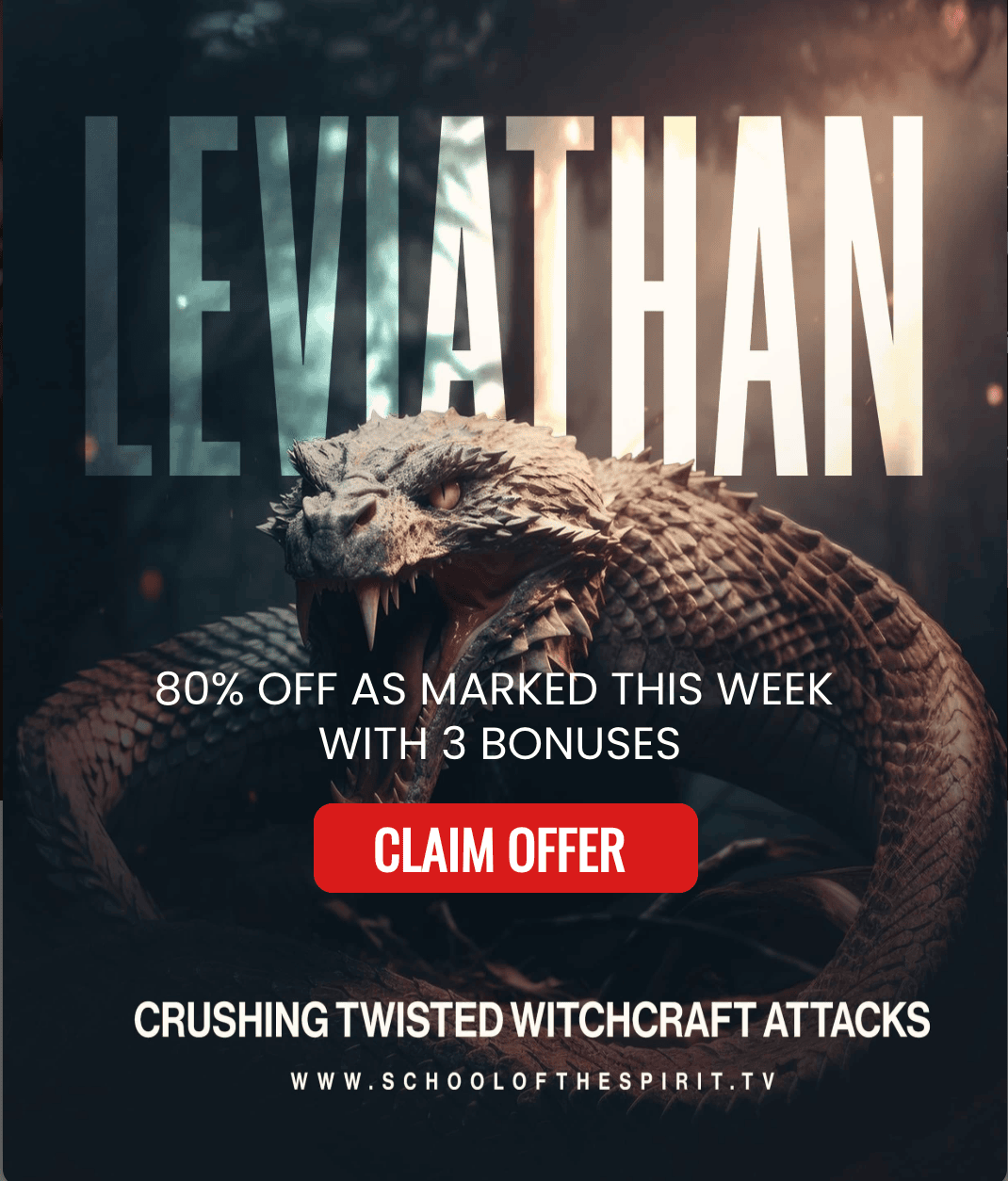 pop up leviathan mornings with the Holy Spirit banner