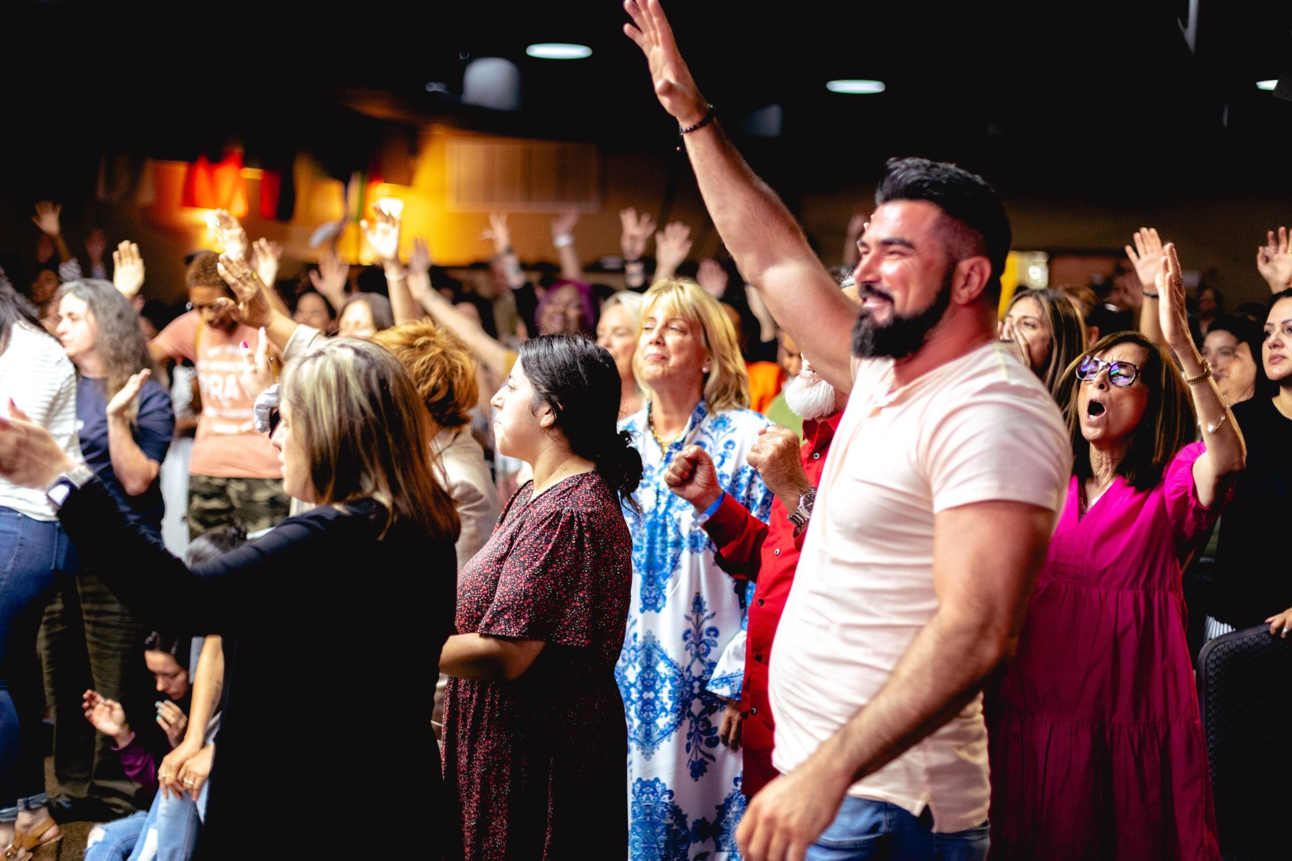 Worshippers at the gathering